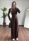 Kahve Vatkalı Eşofman Takımı