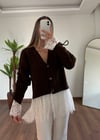 Kahverengi Dantel Hırka