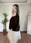 Kahverengi Dantel Hırka