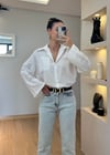 Karen Beyaz Oversize Gömlek