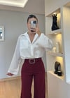 Karen Beyaz Oversize Gömlek