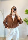 Karen Kahverengi Poplin Gömlek