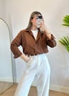 Karen Kahverengi Poplin Gömlek