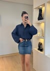 Karen Lacivert Oversize Gömlek