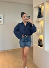 Karen Lacivert Oversize Gömlek