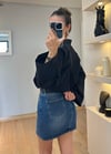 Karen Siyah Oversize Gömlek