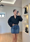 Karen Siyah Oversize Gömlek
