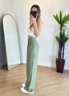 Kayli Keten Haki Palazzo Pantolon 