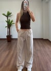 Keten Bej Pantolon
