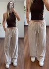 Keten Bej Pantolon
