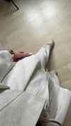 keten krem rengi salaş kimono pantolon takım
