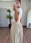 Krem Modal Kumaş Şalvar Pantolon