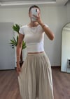 Krem Modal Kumaş Şalvar Pantolon