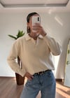 Krem Polo Yaka Triko