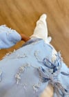 Lady Mavi Dokulu Kimono Gömlek