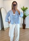 Lady Mavi Dokulu Kimono Gömlek