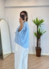 Lady Mavi Dokulu Kimono Gömlek