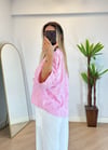 Lady Pembe Dokulu Kimono Gömlek