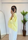 Lady Sarı Dokulu Kimono Gömlek