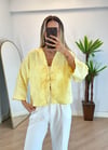 Lady Sarı Dokulu Kimono Gömlek