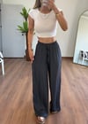 Lara Bağlamalı Gri-Mavi Pantolon