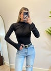 Lara Gipeli Kol Detay Siyah Bluz