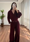 Levida Müslin Bordo Takım