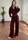 Levida Müslin Bordo Takım