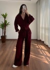 Levida Müslin Bordo Takım