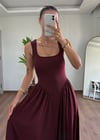 Lidya Bordo Elbise