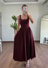 Lidya Bordo Elbise