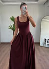 Lidya Bordo Elbise