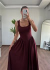Lidya Bordo Elbise
