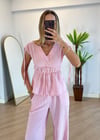 Lina Pembe Yarım Kol Takım
