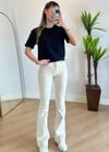 Linda İspanyol Paça Krem Jean