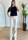 Linda İspanyol Paça Krem Jean