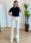 Linda İspanyol Paça Krem Jean