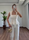 Liza Beyaz Alt Üst Takım