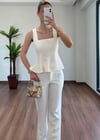 Liza Beyaz Alt Üst Takım