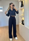 Liza Lacivert Fiyonk Gömlek