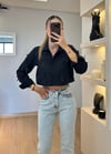 Liza Siyah Fiyonk Gömlek