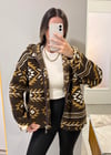 Lola Peluş Cepli Koyu Kahve Mont