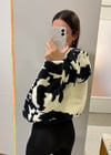 Lola Peluş Cepli Siyah Mont