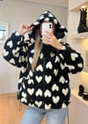 Love Siyah Peluş Mont