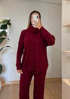 Lucy Şal Yaka Bordo Takım