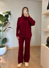 Lucy Şal Yaka Bordo Takım