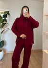 Lucy Şal Yaka Bordo Takım