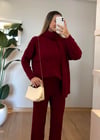 Lucy Şal Yaka Bordo Takım