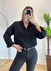 Lucy Siyah Tensel Gömlek