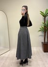 Luna Gri Pileli Etek